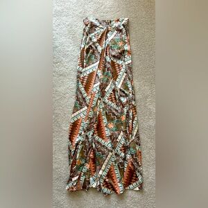 Strapless wide length jumpsuit